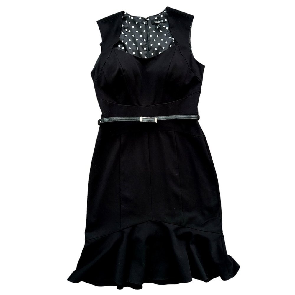 White House Black Market Fitted Black Sleeveless Dress Size 6